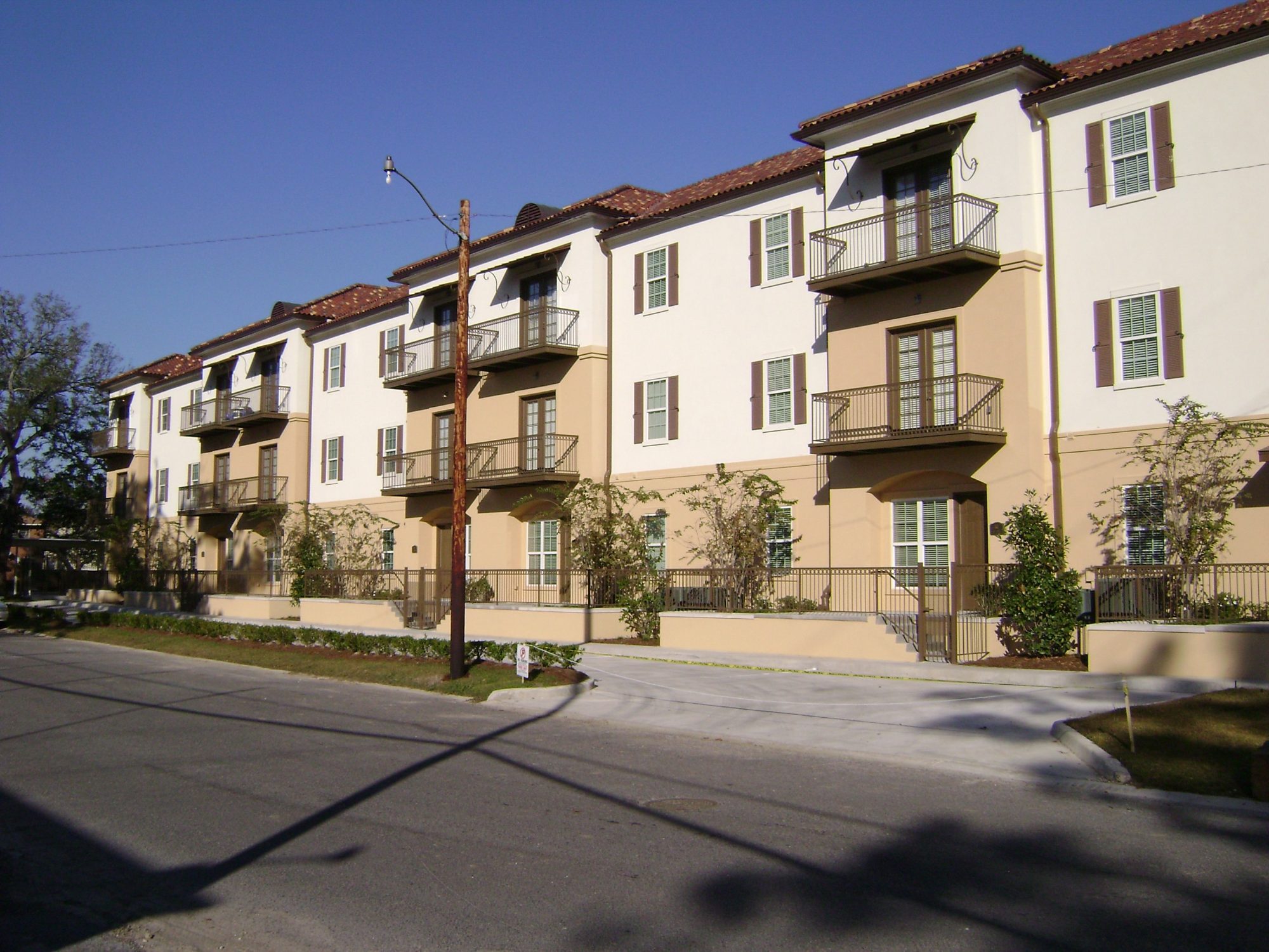 Balcony steel framing and railings